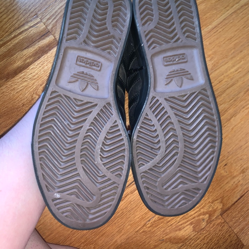 All Black Adidas Seeley Skate Shoes View 6